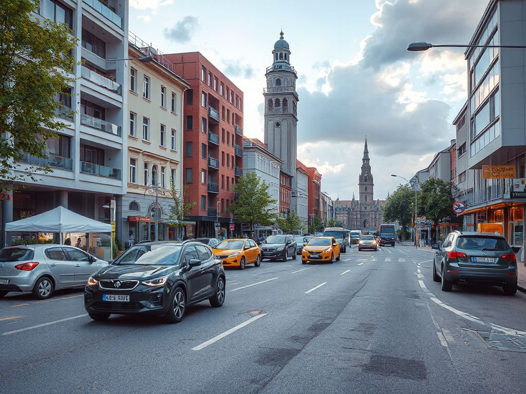 Ein Roboter mit einem deutschen Flaggenmuster