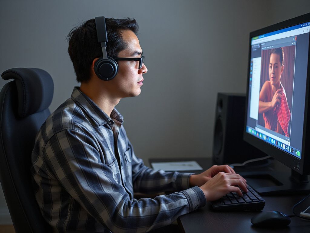 Eine Person sitzt besorgt vor einem Computer
